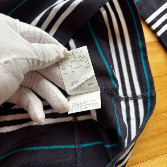 Burberry London Women's Striped Collared Long Sleeve Top - US S - Picture 13 of 14